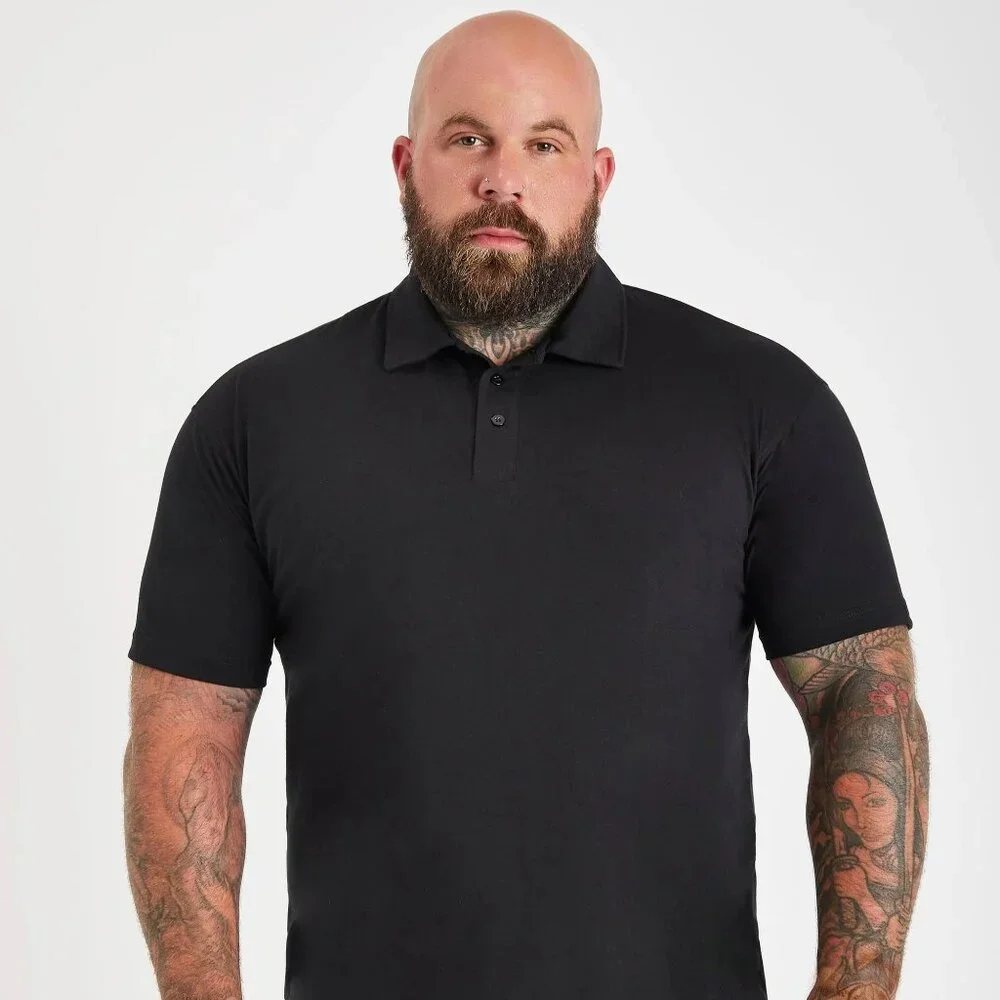Built Different Black Polo‎ Size 4XL